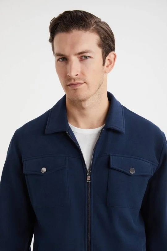 Hemington - Saf Pamuk Lacivert Spor Ceket (3)