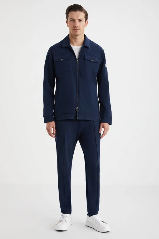 Hemington - Saf Pamuk Lacivert Spor Ceket (1)