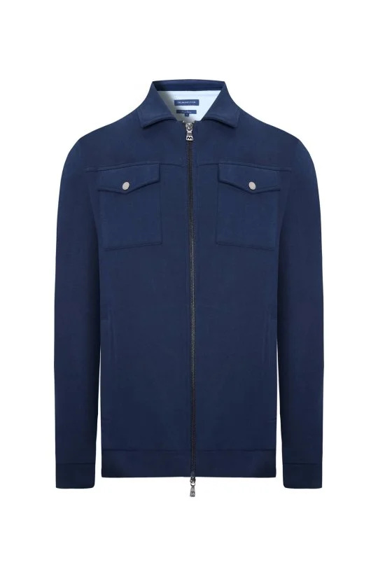 Hemington - Saf Pamuk Metal Düğmeli Lacivert Spor Ceket (6)