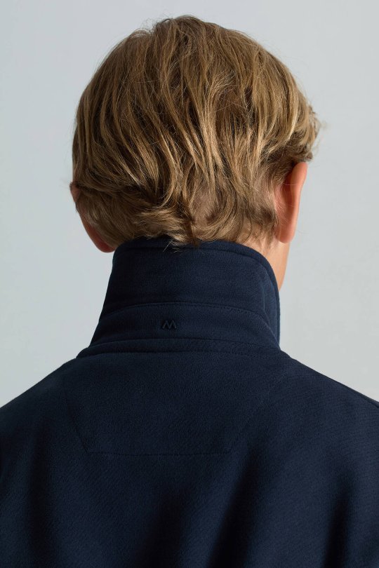 Saf Pamuk Metal Düğmeli Lacivert Spor Çocuk Ceket