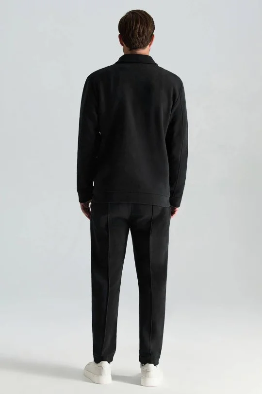 Hemington - Saf Pamuk Metal Düğmeli Siyah Spor Ceket (5)