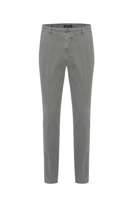 Saf Pamuk Orta Gri Regular Fit Chino Pantolon