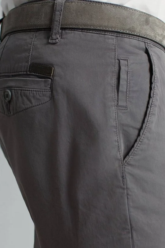 Hemington - Saf Pamuk Orta Gri Regular Fit Chino Pantolon (3)