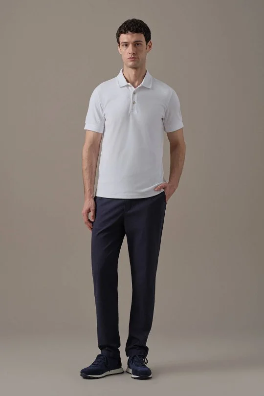 Hemington - Saf Pamuk Polo Yaka Beyaz T-Shirt (2)