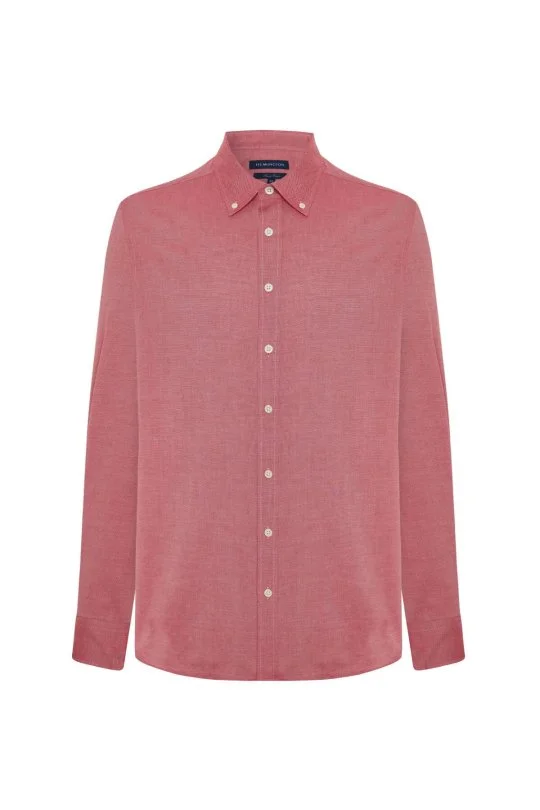 Saf Pamuk Pembe Yazlık Oxford Gömlek