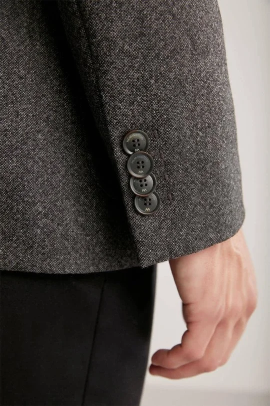 Hemington - Saf Yün Antrasit Blazer Ceket (5)