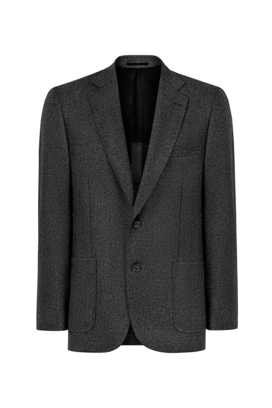 Hemington - Saf Yün Antrasit Blazer Ceket (6)