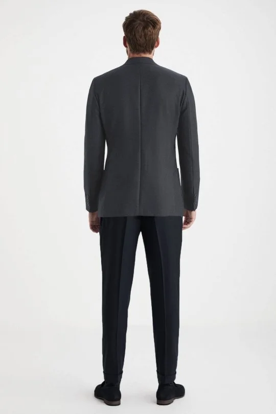 Hemington - Saf Yün Antrasit Blazer Ceket (4)