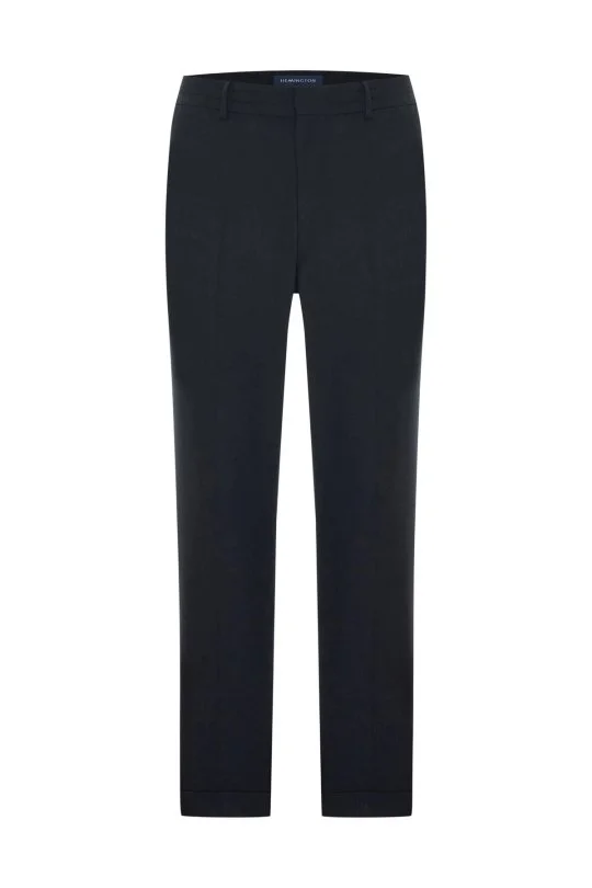 Hemington - Saf Yün Bağcık Detaylı Siyah Chino Jogger Pantolon (6)