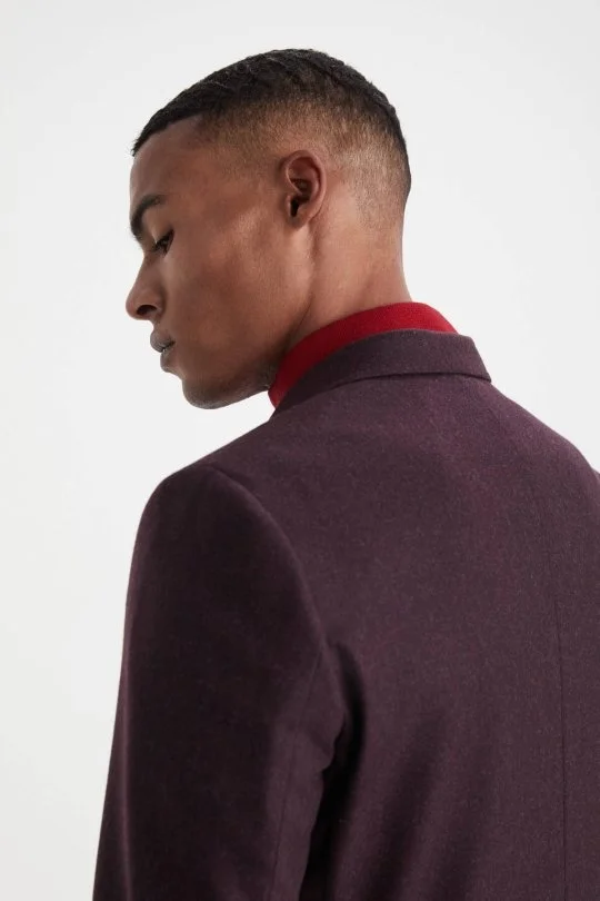Hemington - Saf Yün Bordo Blazer Ceket (2)