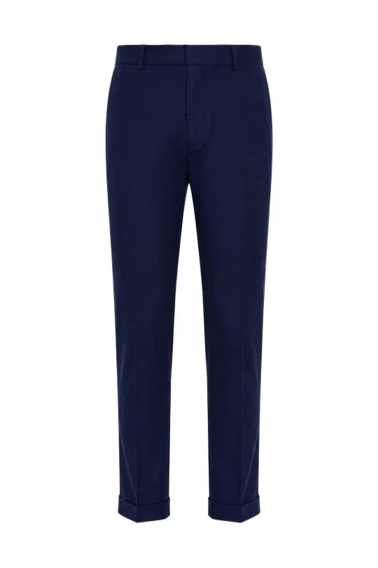 Hemington - Saf Yün Koyu Mavi Chino Jogger Pantolon (6)