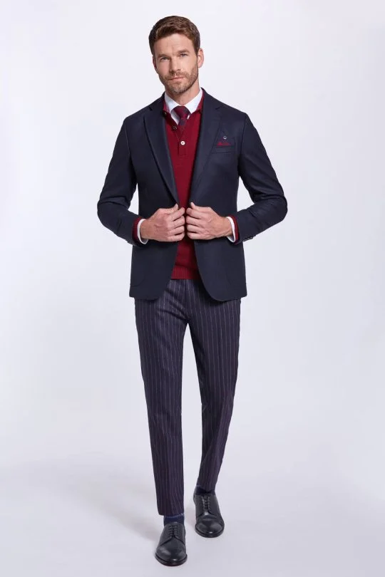 Hemington - Saf Yün Lacivet Blazer Ceket (2)