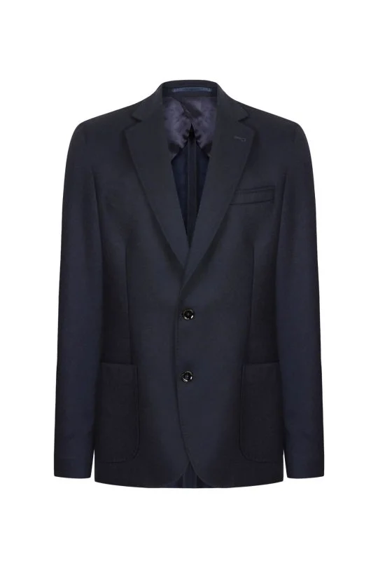 Hemington - Saf Yün Lacivet Blazer Ceket (8)