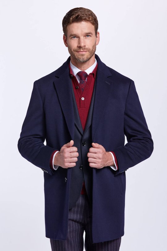 Saf Yün Lacivet Blazer Ceket