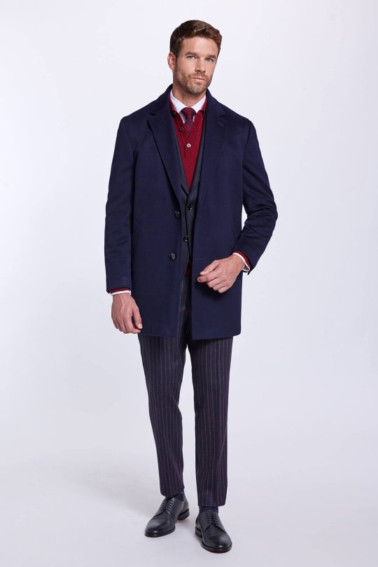 Saf Yün Lacivet Blazer Ceket