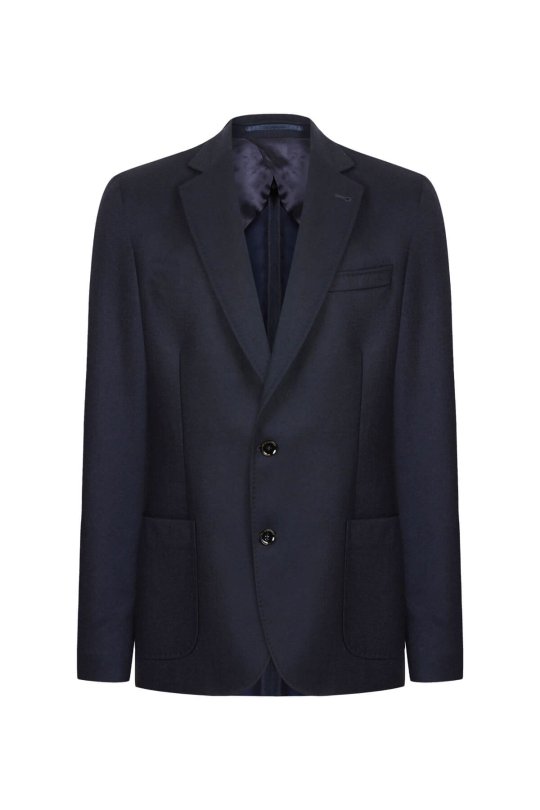 Saf Yün Lacivet Blazer Ceket