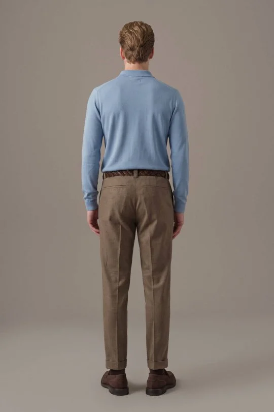 Hemington - Saf Yün Tütün Rengi Chino Jogger Pantolon (5)