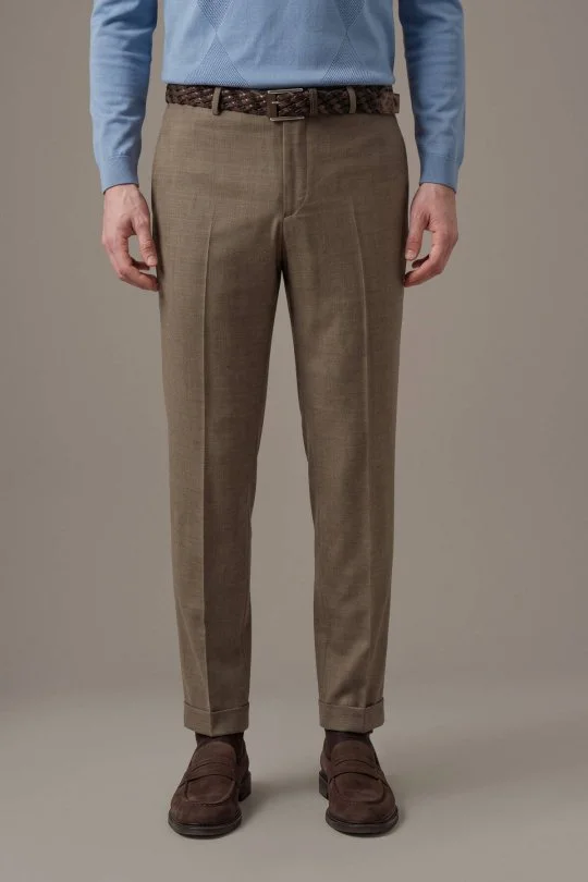 Hemington - Saf Yün Tütün Rengi Chino Jogger Pantolon (1)
