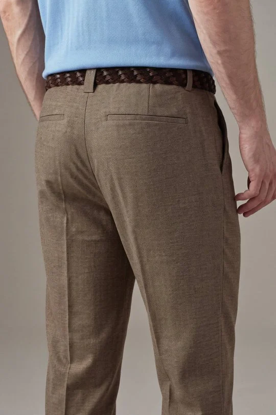 Hemington - Saf Yün Tütün Rengi Chino Jogger Pantolon (4)