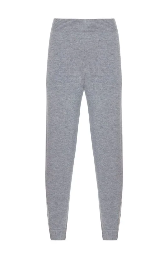 Hemington - Şerit Detaylı Gri Merino Yün Spor Triko Pantolon (5)