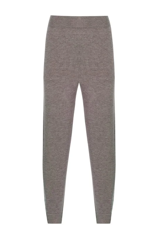 Hemington - Şerit Detaylı Bej Merino Yün Spor Triko Pantolon (5)