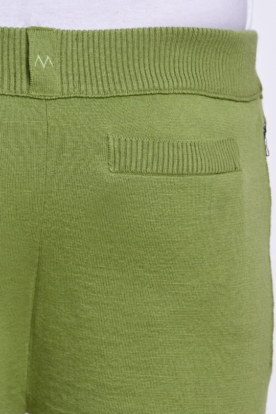 Hemington - Şerit Detaylı Yeşil Merino Yün Spor Triko Pantolon (6)