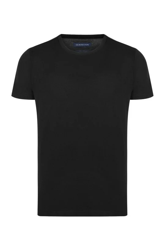 Hemington - Siyah Bisiklet Yaka Basic T-Shirt (7)