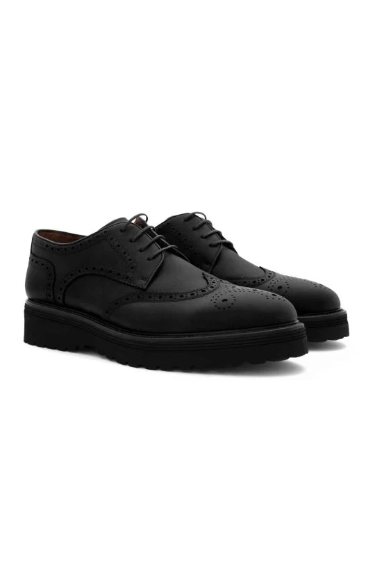 Hemington - Siyah El Yapımı Deri Ayakkabı