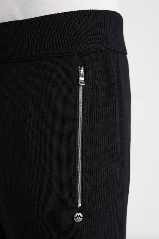 Hemington - Siyah Merino Yün Activewear Şerit Detaylı Triko Pantolon (5)