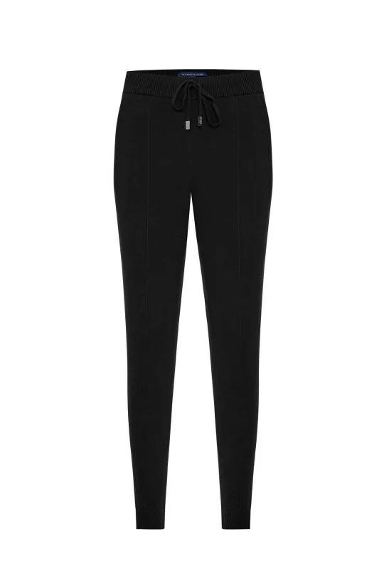 Hemington - Siyah Merino Yün Activewear Şerit Detaylı Triko Pantolon (6)