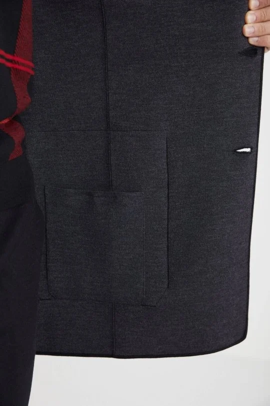 Hemington - Siyah Merino Yün Triko Palto (6)