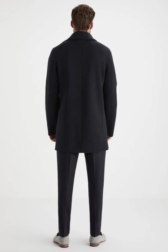 Hemington - Siyah Merino Yün Triko Palto (5)