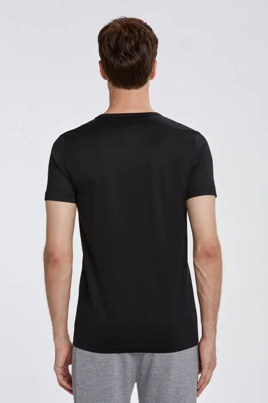 Hemington - V Yaka Siyah Basic T-Shirt (3)