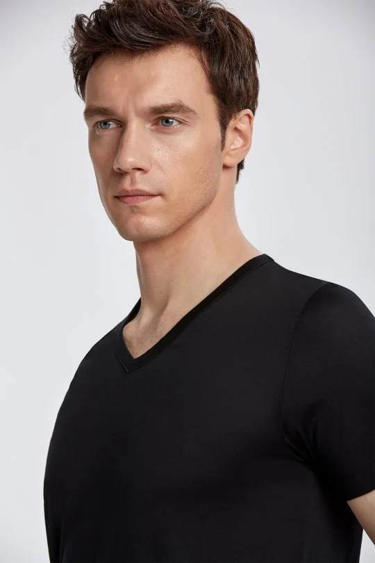 Hemington - V Yaka Siyah Basic T-Shirt (5)