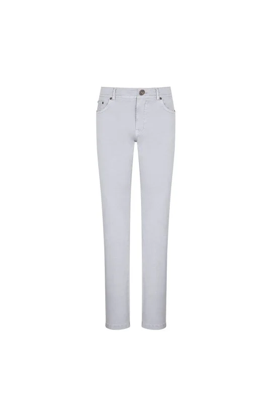 Hemington - Slim Fit 5 Cep Açık Gri Chino Pantolon (6)
