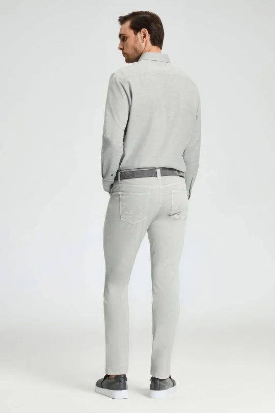 Hemington - Slim Fit 5 Cep Açık Gri Chino Pantolon (5)