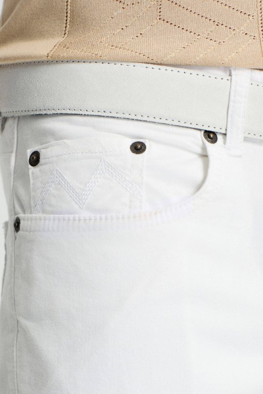 Slim Fit 5 Cep Beyaz Chino Pantolon
