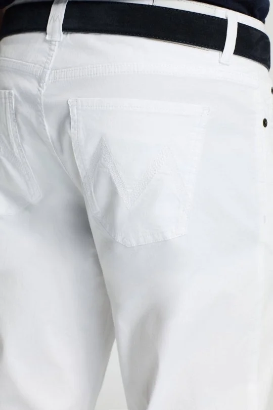Hemington - Pamuk Karışım Slim Fit 5 Cep Beyaz Chino Pantolon (4)