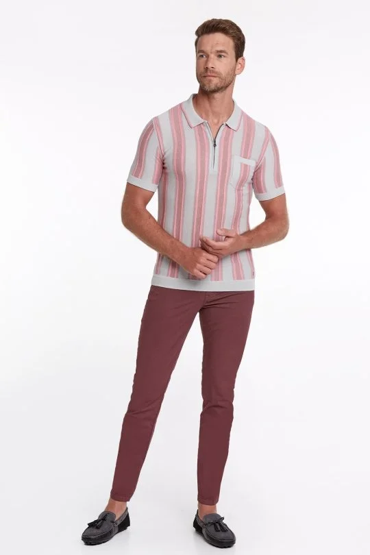 Hemington - Slim Fit 5 Cep Bordo Yazlık Pantolon (2)