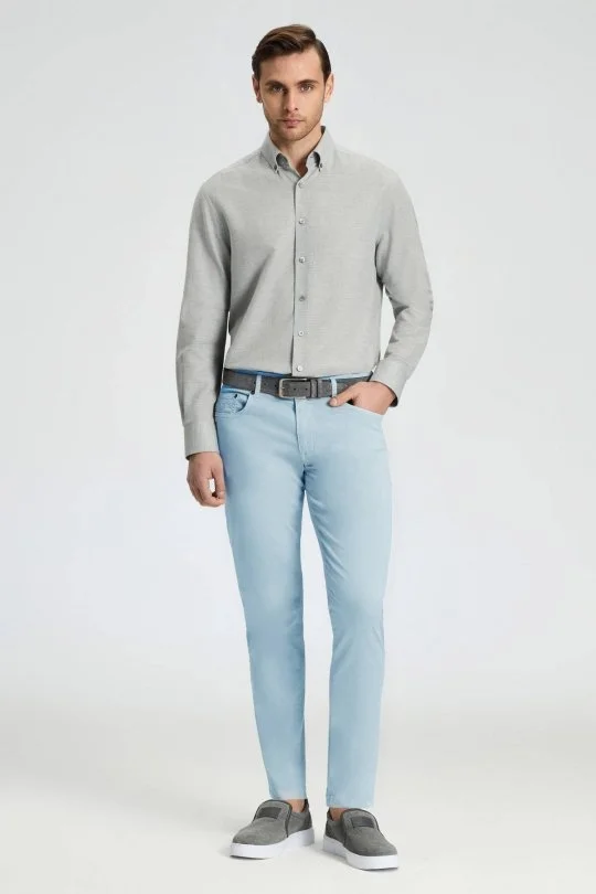 Hemington - Slim Fit 5 Cep Gök Mavisi Chino Pantolon (1)