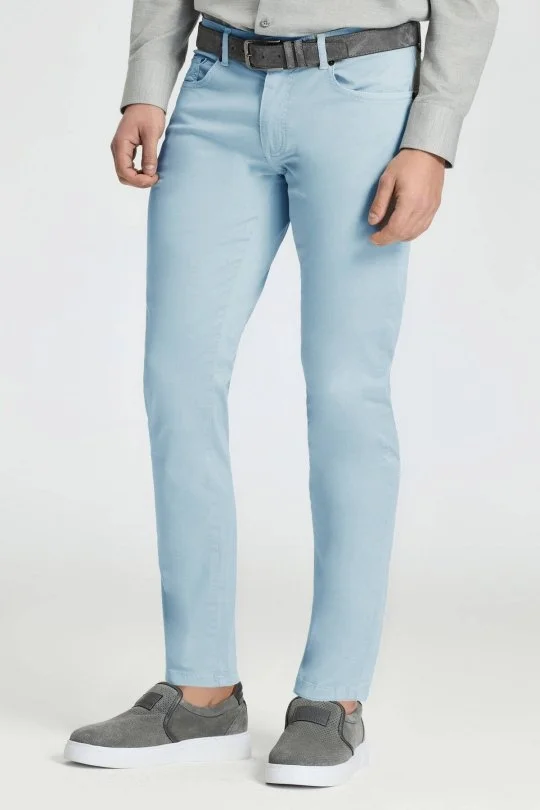 Hemington - Slim Fit 5 Cep Gök Mavisi Chino Pantolon