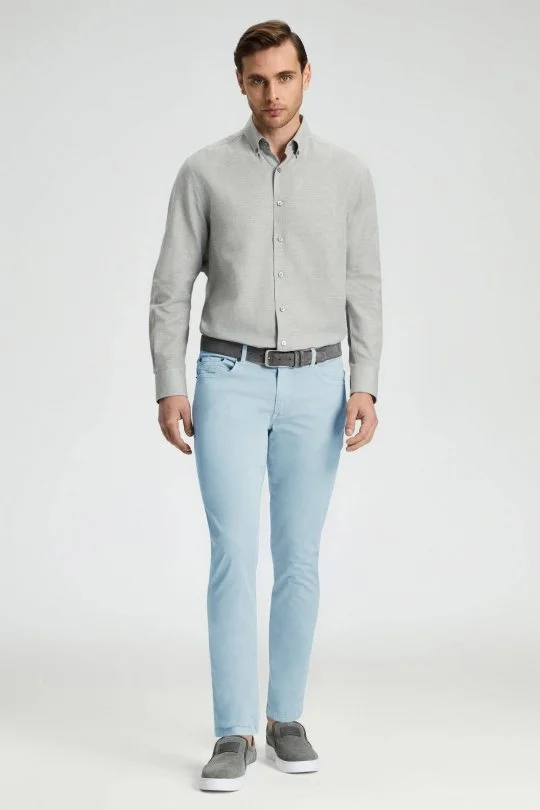 Hemington - Slim Fit 5 Cep Gök Mavisi Chino Pantolon (3)