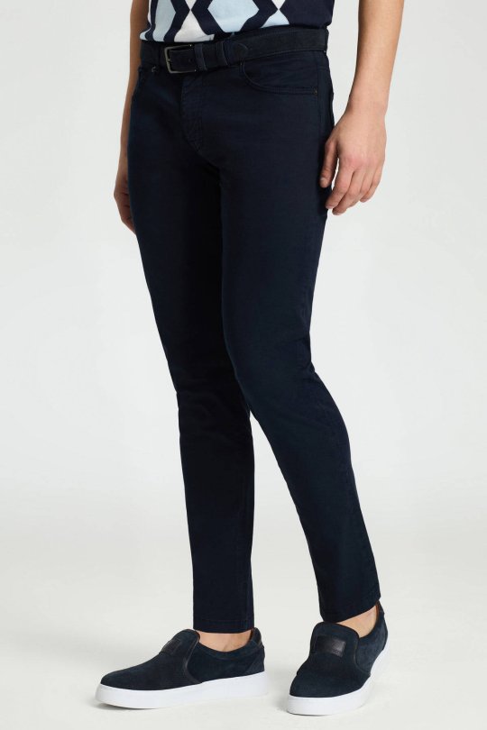 Slim Fit 5 Cep Lacivert Chino Pantolon