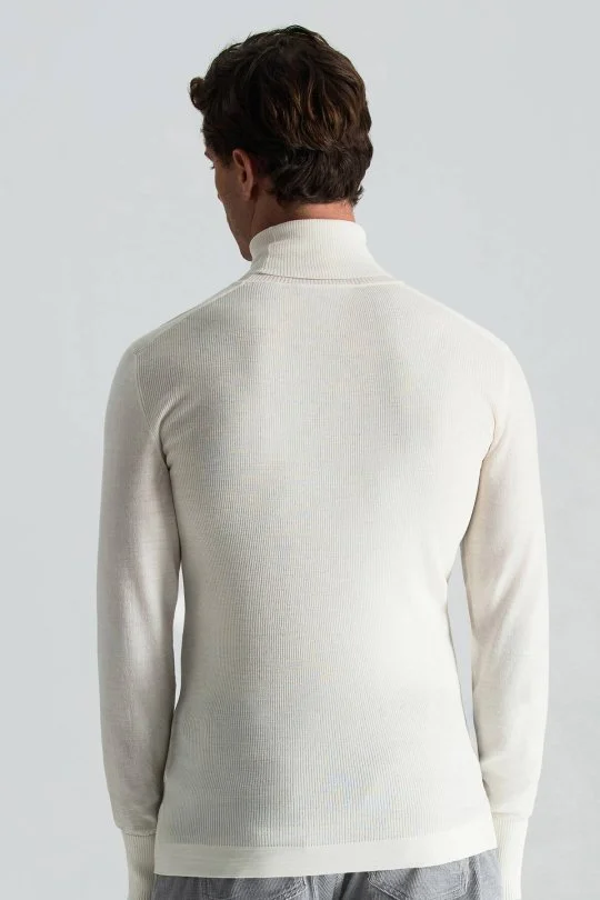 Hemington - Slim Fit Beyaz Activewear Merino Yün Triko (5)