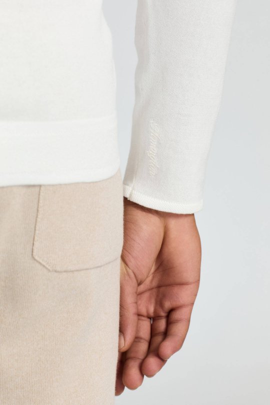 Slim Fit Beyaz Kapüşonlu İnce Hırka