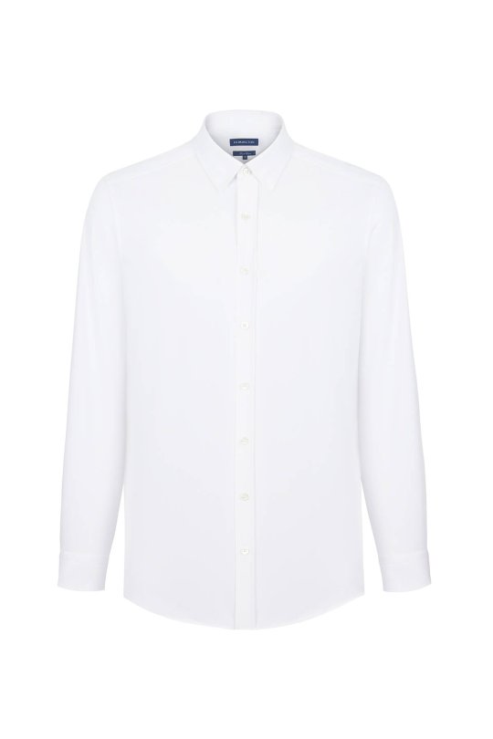 Slim Fit Beyaz Spor Gömlek