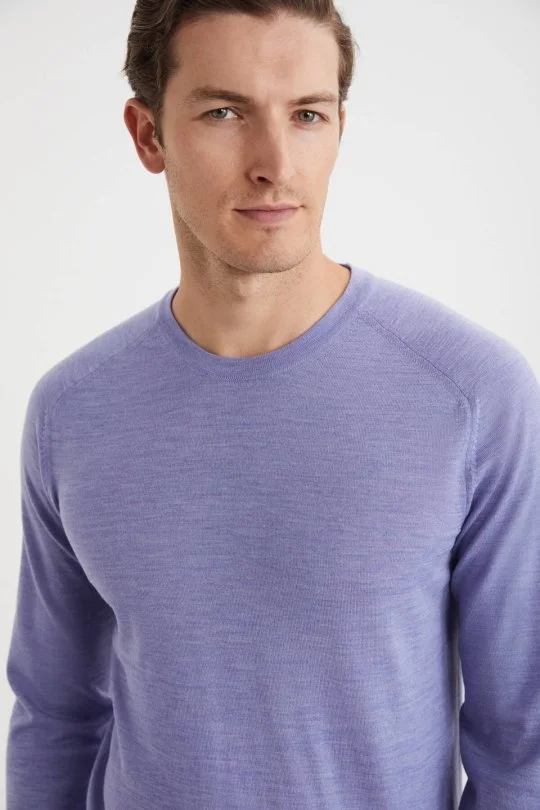 Hemington - Extrafine Merino Açık Mor Bisiklet Yaka Triko (2)