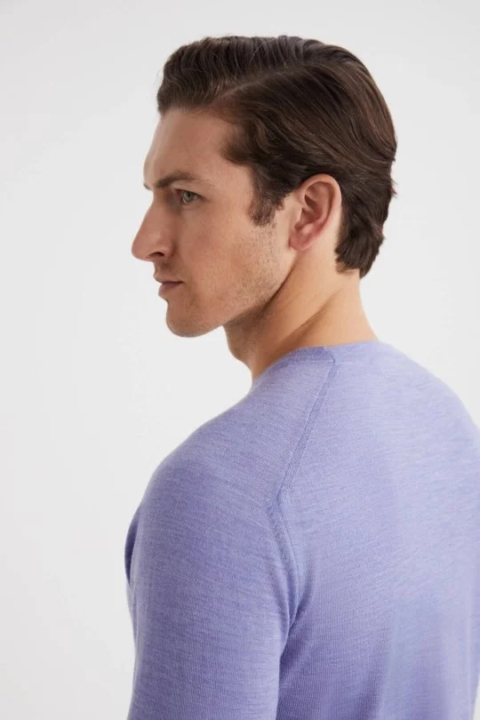 Hemington - Extrafine Merino Açık Mor Bisiklet Yaka Triko (4)