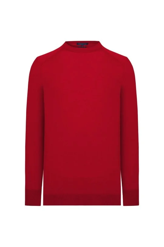 Hemington - Extrafine Merino Kırmızı Bisiklet Yaka Triko (6)
