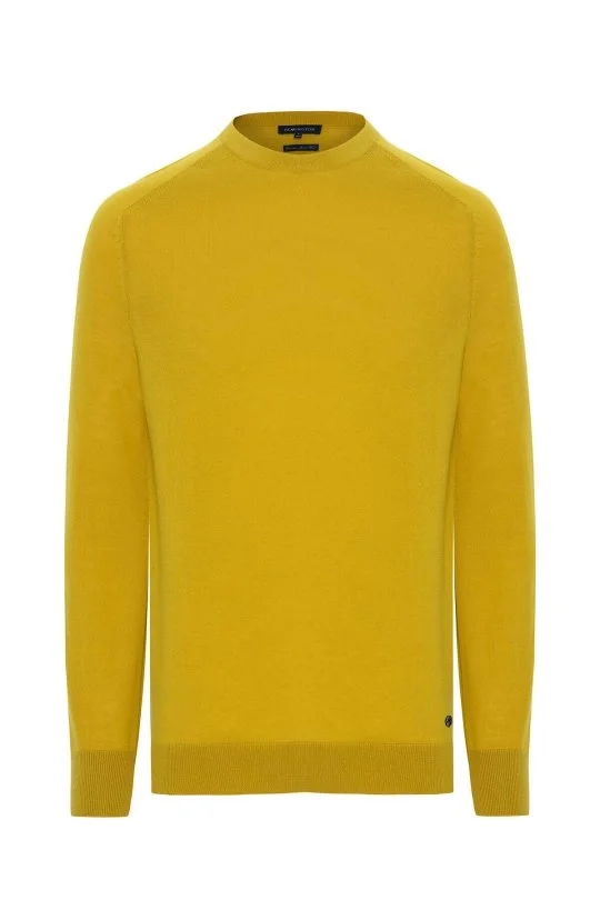 Hemington - Extrafine Merino Koyu Sarı Bisiklet Yaka Triko (6)